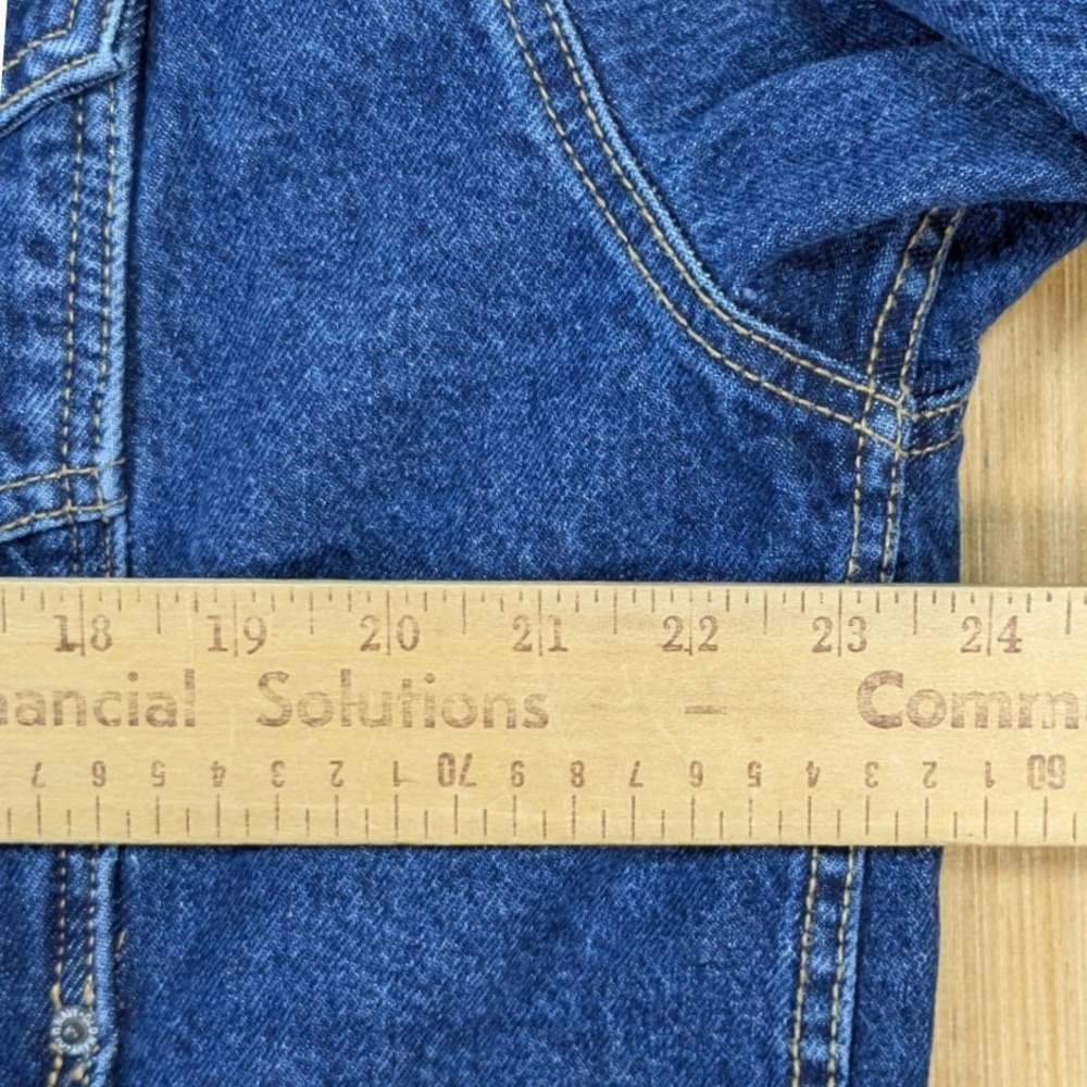 Old Navy Relaxed Classic Dark Wash Denim Jean Jacket XL Trucker Jacket Western - Picture 6 of 7